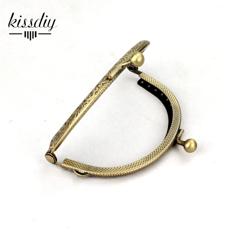 KISSDIY 10 шт. 8 5 см Античная бронзовая металлическая рамка для кошелька полукруглая