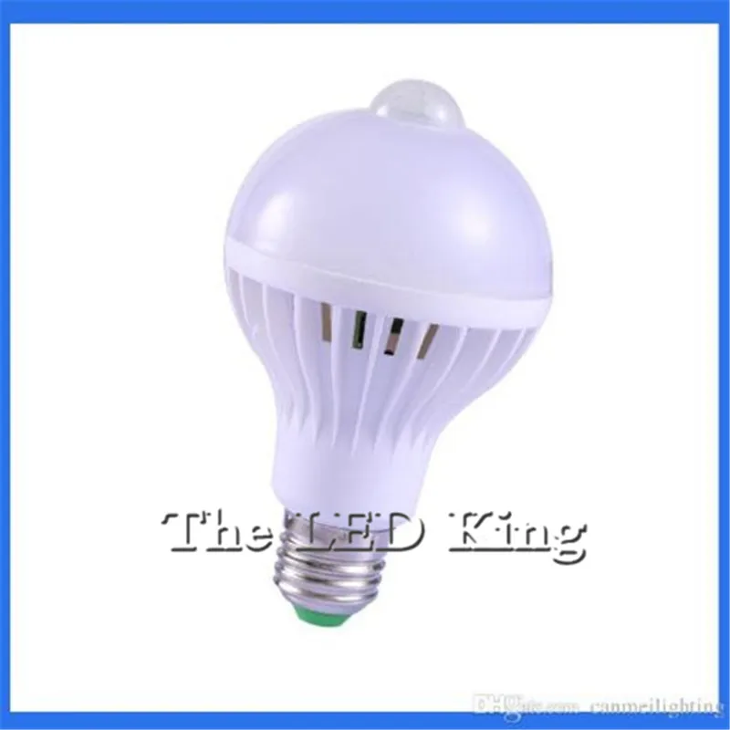 Светодиодный датчик движения PIR Сенсор лампа 3 Вт 5 светодиодный лампы E27 7 9 12 15