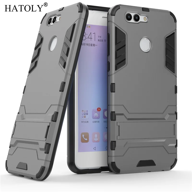 HATOLY For Armor Case Huawei Nova 2 Plus Robot Silicon Rubber Hard Back Phone Cover 5.5&quot | Мобильные телефоны и