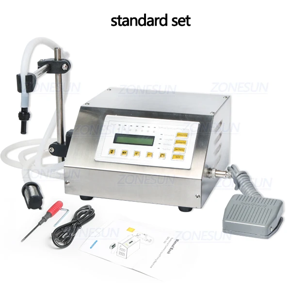standard machine ZONESUN машина для наполнения жидкостью для шампуня косметический сок из нержавеющей стали с одной головкой с цилиндром полужидкий наполнитель - Цвет: standard machine