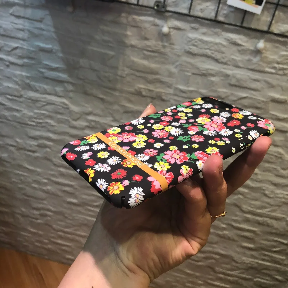 ORYKSZ Роскошные цветы чехол для iPhone 7 6 S плюс Винтаж узор телефон силиконовый