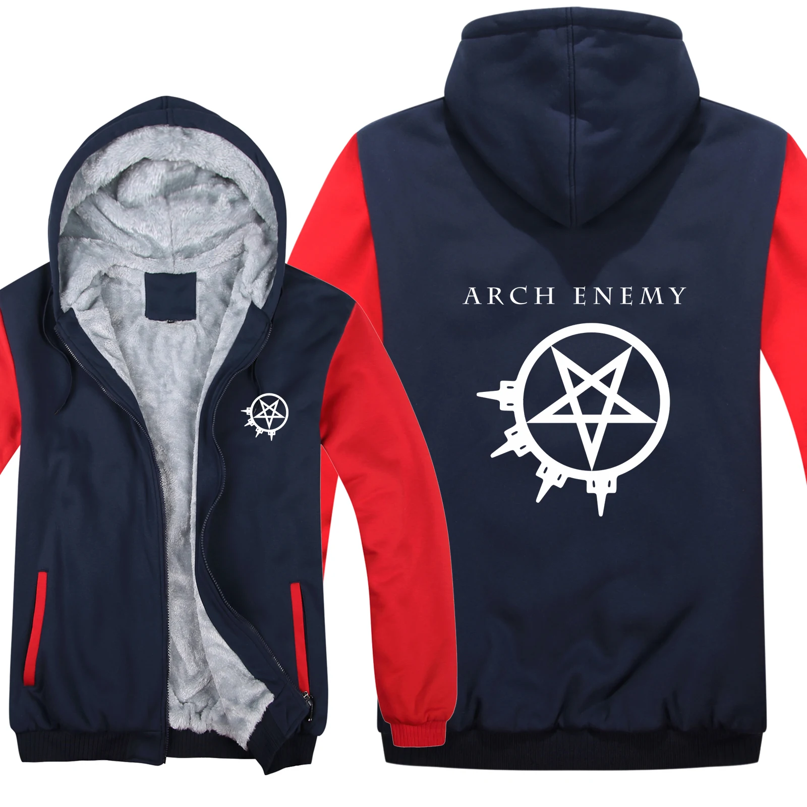 Зимняя металлическая рок-группа Arch Enemy толстовки мужские модные пальто шерсть подклад куртки Arch Enemy толстовки с капюшоном HS-062