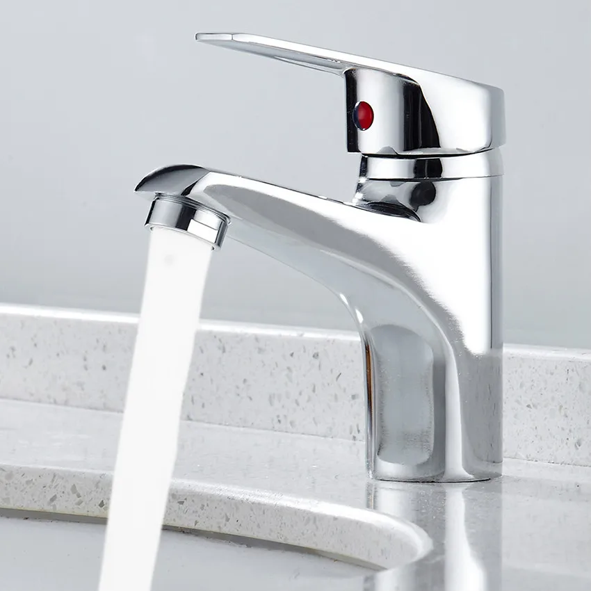 Best sale Bathroom Basin Sink Faucet Chrome Single Handle Kitchen Tap Mixer hot and cold water hose Finished | Обустройство дома