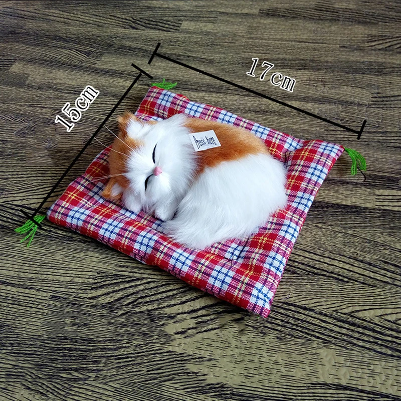 Kawaii Имитационные, издающие Звук куклы-животные, украшение для дома, мягкие плюшевые спящие кошки, детские игрушки для детей, подарки на день рождения