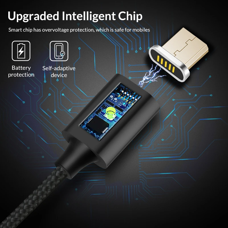 ELFMIC Micro usb удлинитель 2.4A Быстрый кабель синхронизации данных и зарядки для Samsung