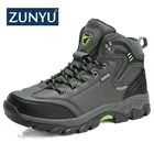 Мужские зимние ботинки ZUNYU, теплые ботинки на резиновой подошве для работы, размеры 39-47
