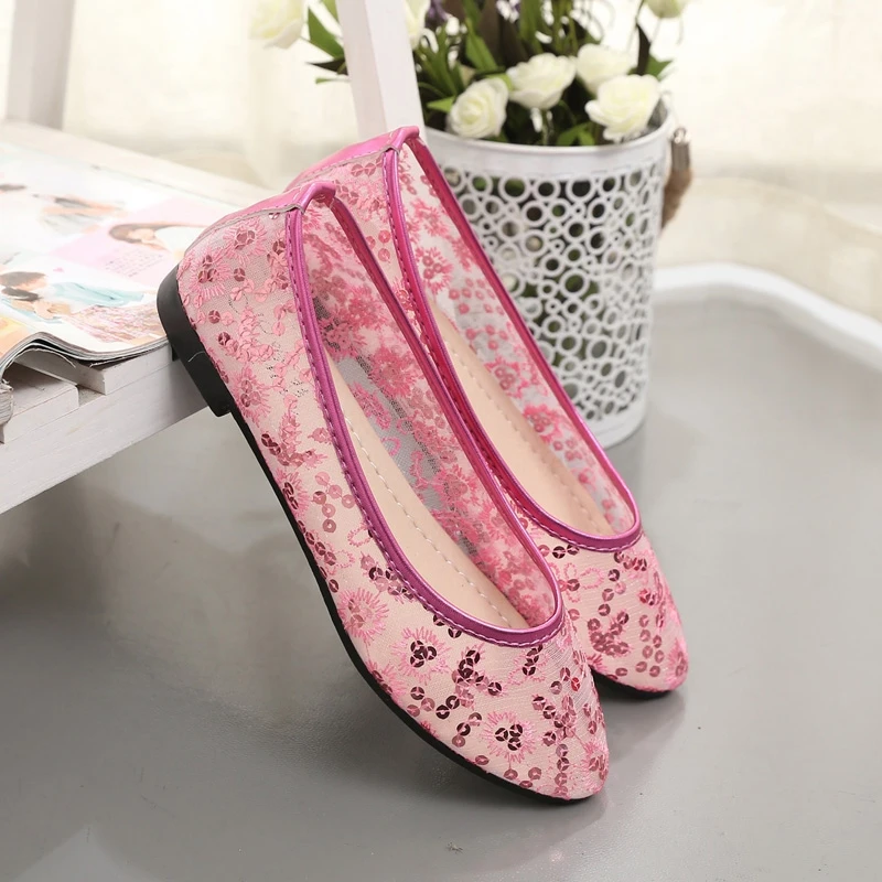 Лидер продаж Zapatos Mujer Новинка 2016 года Дышащие женские туфли на плоской подошве с