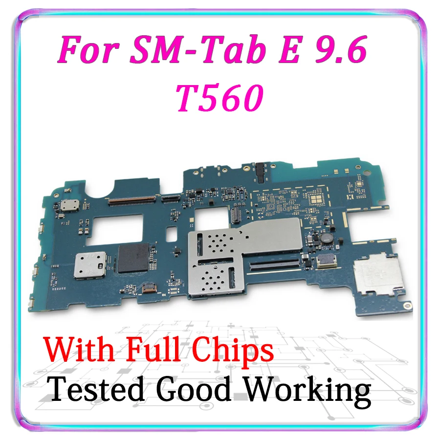 Оригинальная материнская плата для samsung Galaxy Tab E 9,6 T560, материнская плата для samsung Galaxy Tab E T560 с чипами, хорошо протестированная панель