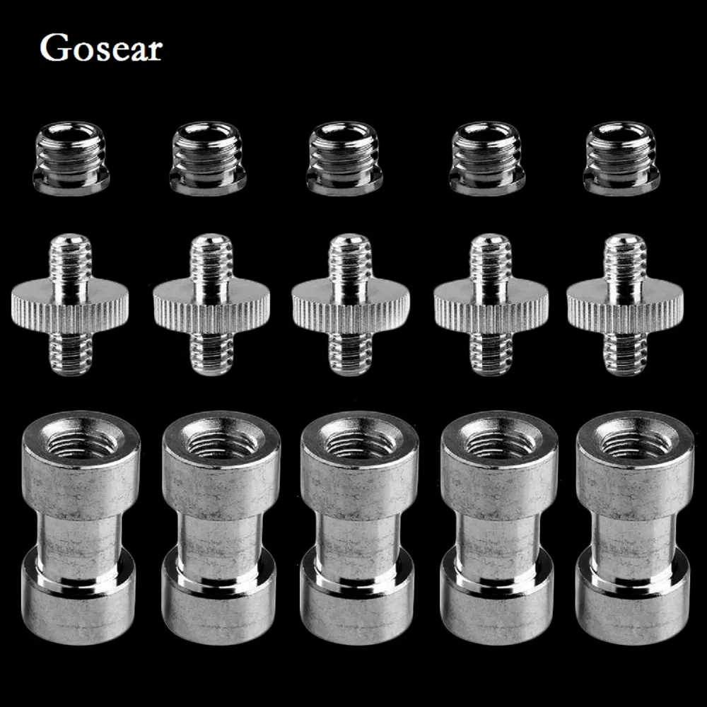 

Gosear 5 Packs 1/4 to 3/8 Inch Screw Adapter Screw Converter for Flash Mount Camera Holder Light Umbrella Tripod Studio Gadgets