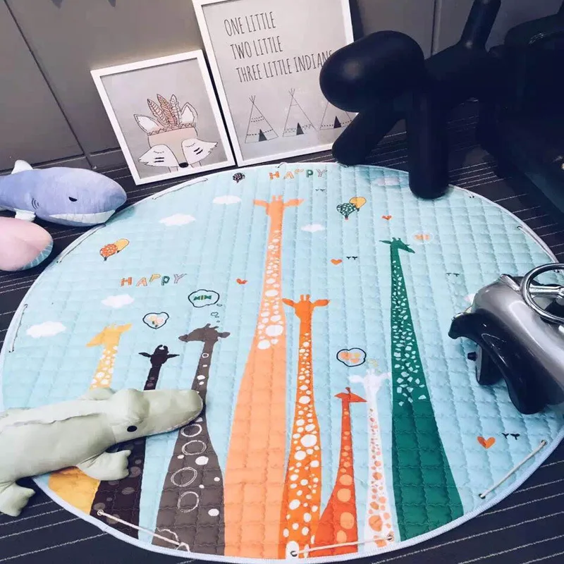 Круглый детский игровой коврик детские напольные коврики пазлы для ползания