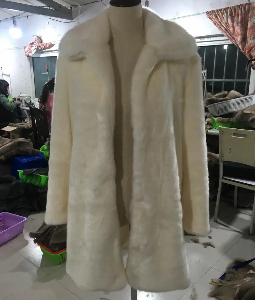 

New Arrival 2019 Winter Fashion brand Women long sleeve thicker Warm Faux Fur Coat rabbit Fur Colete Feminino Coat wj1522