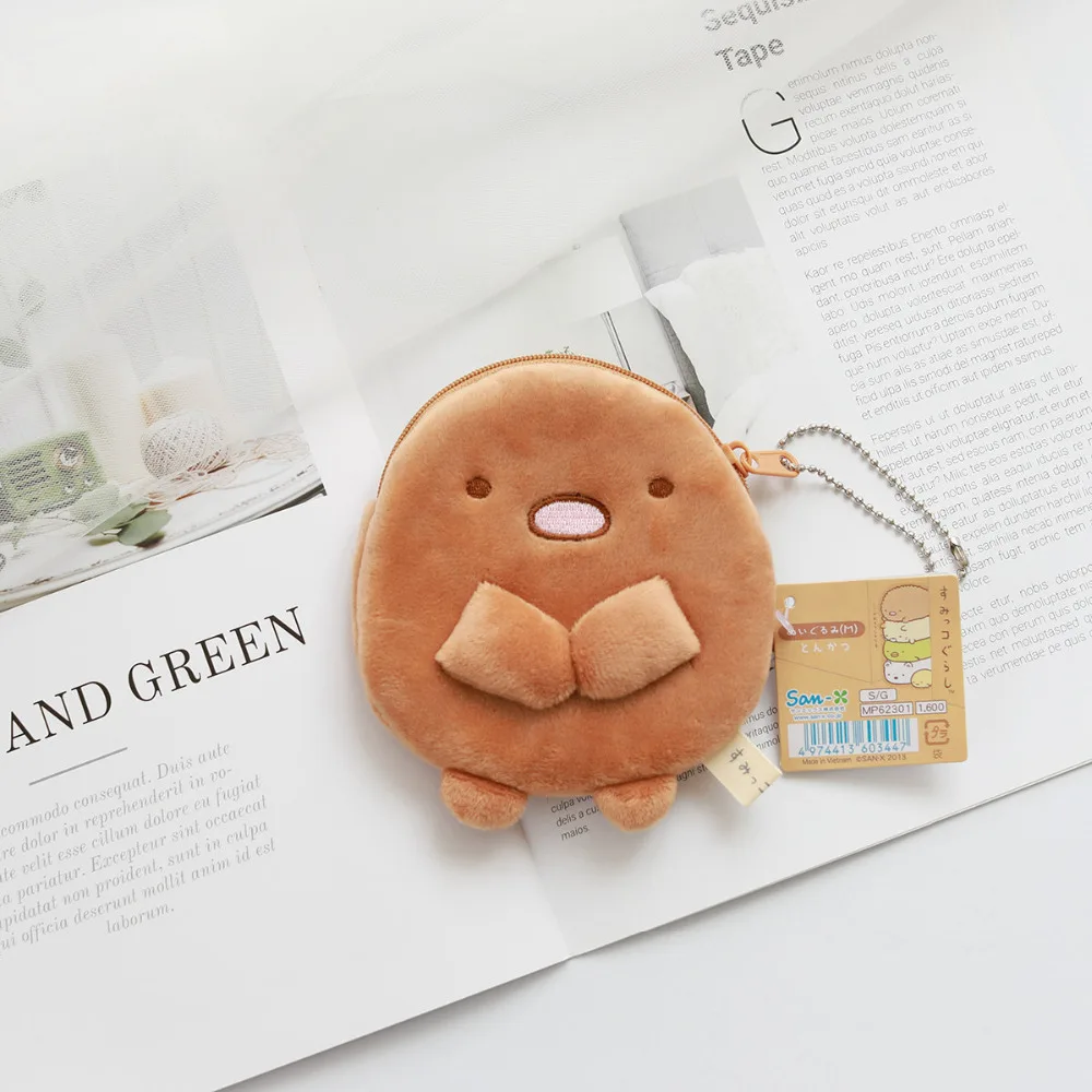 1 шт 10 см Япония Сан-х уголок био портмоне угловой Животное подвеска плюшевая