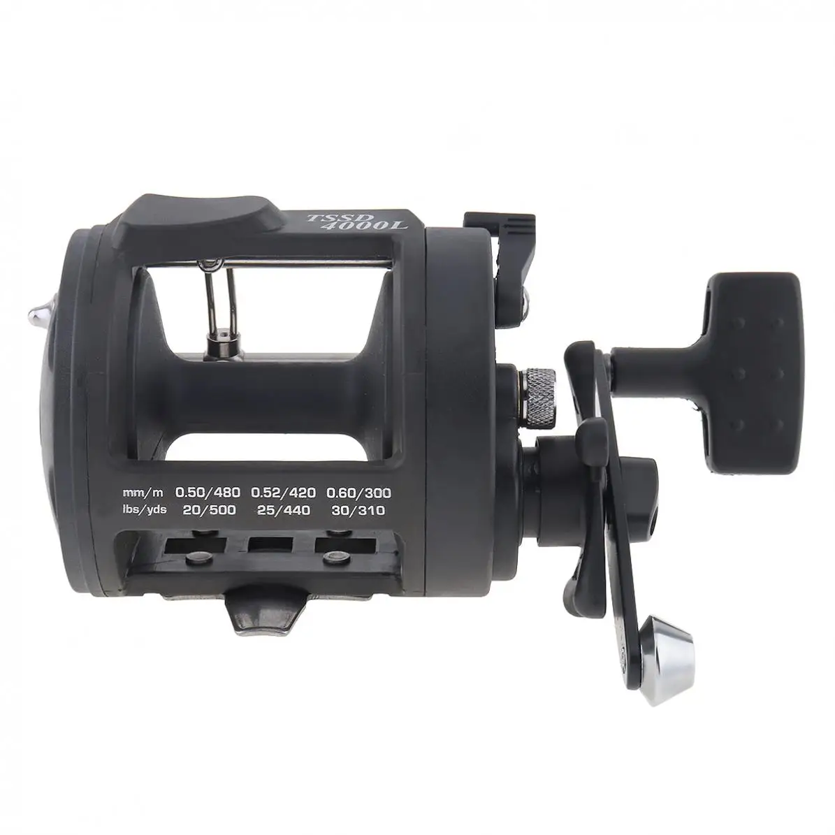 

Durable Drum Fishing Reel 4000 Series Gear Ratio 3.8:1 Trolling Wheel Casting Boat Sea Fishing Reel