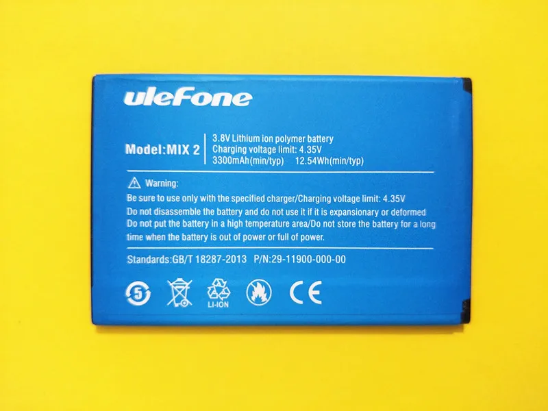 Аккумулятор AZK для смартфона Ulefone Mix 2 3300 дюйма 3 8 мАч 5 7 в | Мобильные телефоны и