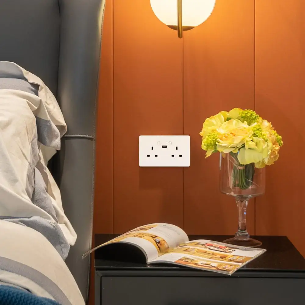 Двойной 2 USB порт 10A настенная розетка панель вилка US UK Smartlife телефон пульт