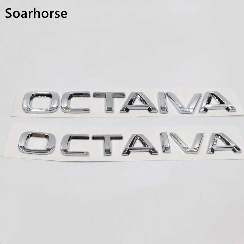 

New Size For Skoda Octavia Rear Trunk Car Letters Emblem Badge Sticker