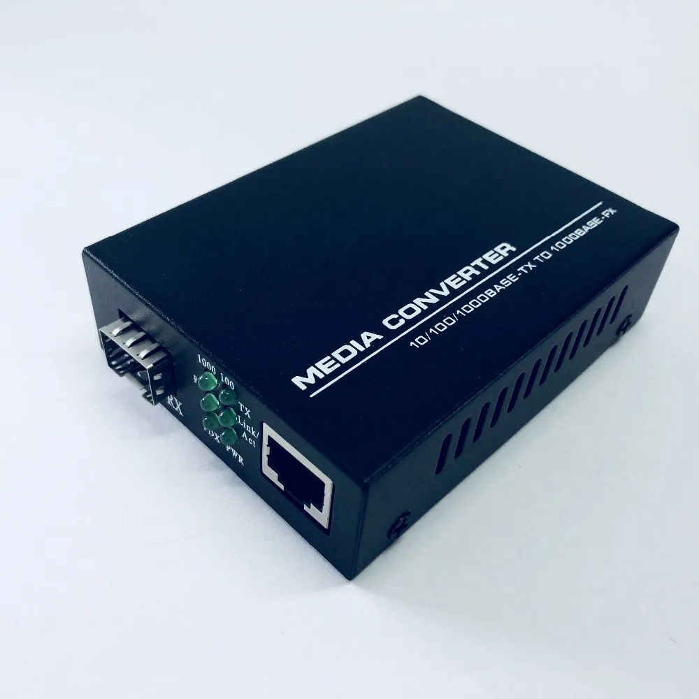 Волоконно оптический преобразователь SFP на RJ45 Gigabit media Converter 10/100/1000M Ethernet трансивер