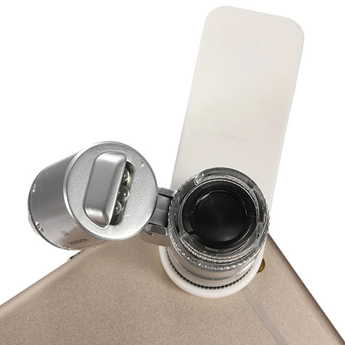 Объектив мобильного телефона 60X микроскоп УФ детектор валюты светодиодный свет