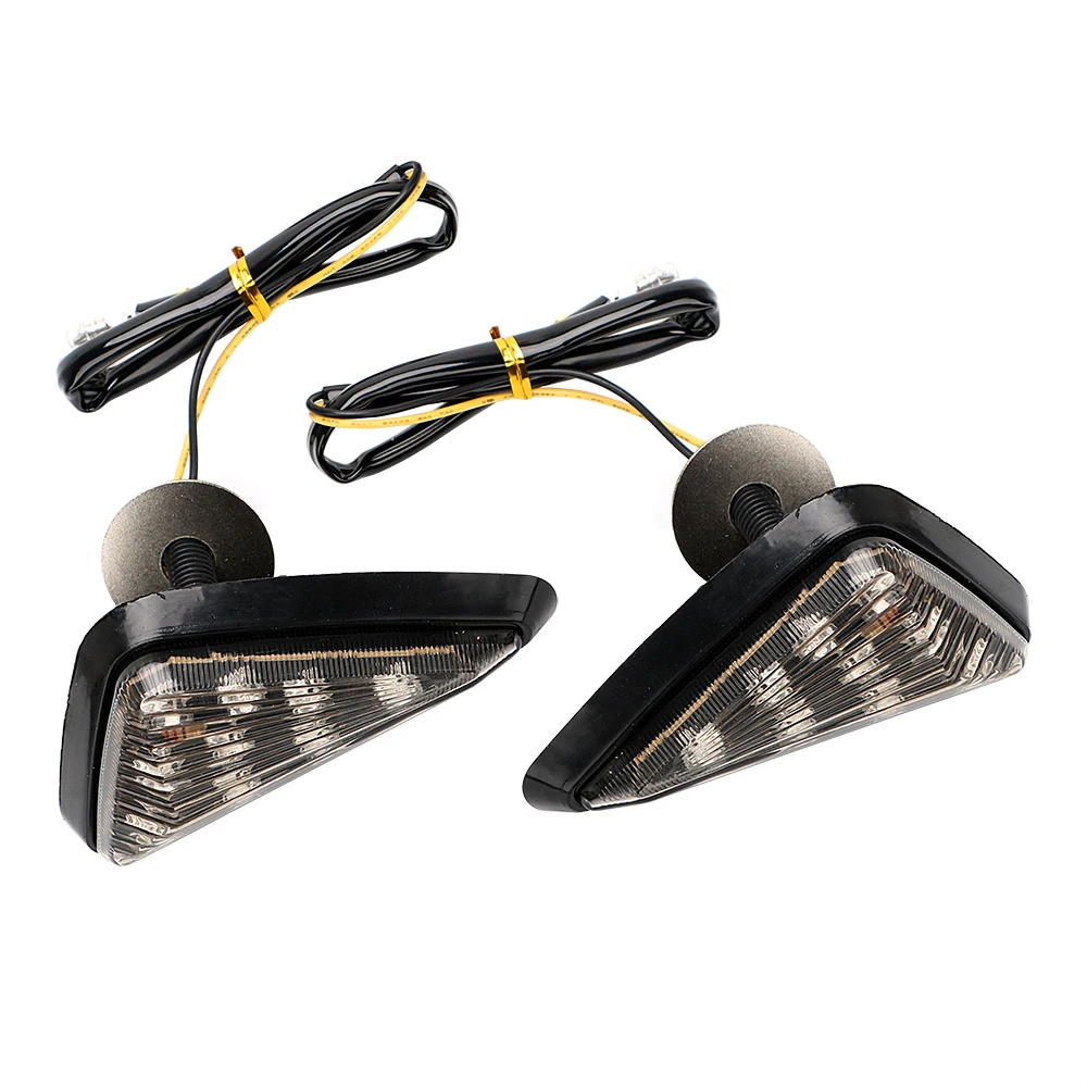 

1 Pair 9 LED Turn Light Turn Signal Motorbike Indicator Motorcycle Flasher High Power Piranha Light Smoked Color Triangle