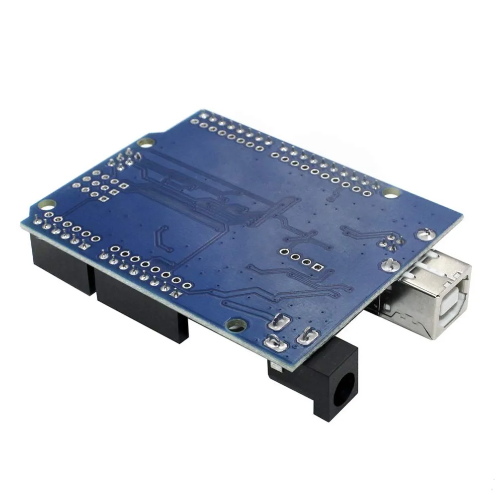 Макетная плата для микроконтроллера UNO R3 ATmega328P CH340 Arduino IDE с USB кабелем 20 см Dupont