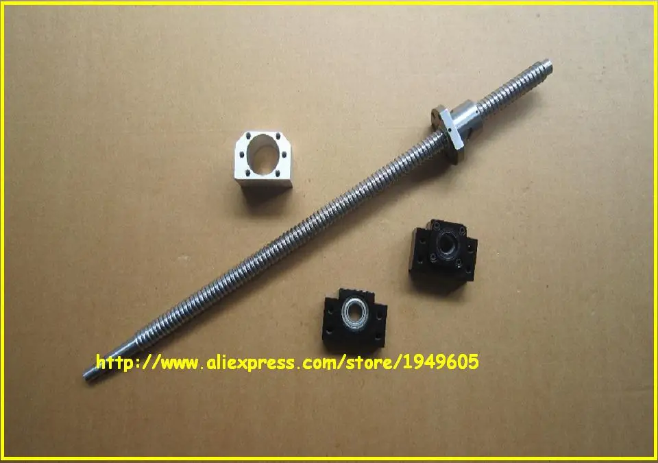 1610 набор рулонных шариковых винтов: SFU1610 L450mm шаровая screw C7 + гайка Корпус BK/BF12