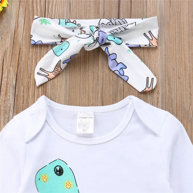 Топы для новорожденных мальчиков и девочек с изображением динозавра из