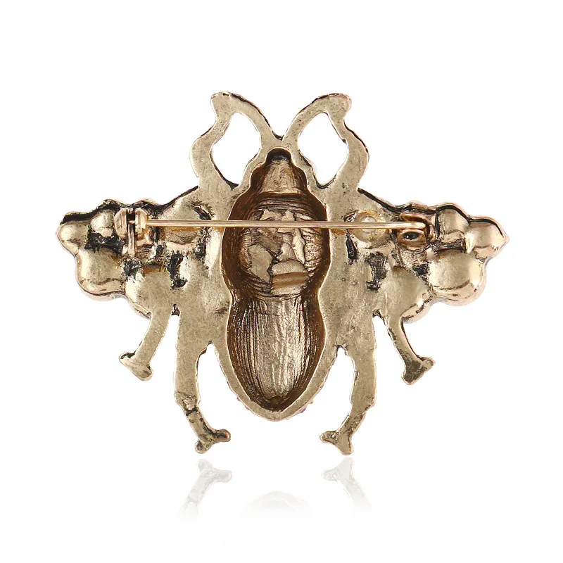 Сплав Краски стерео жемчужина Pin Rhineston прекрасный новый пчелы брошь на рюкзак