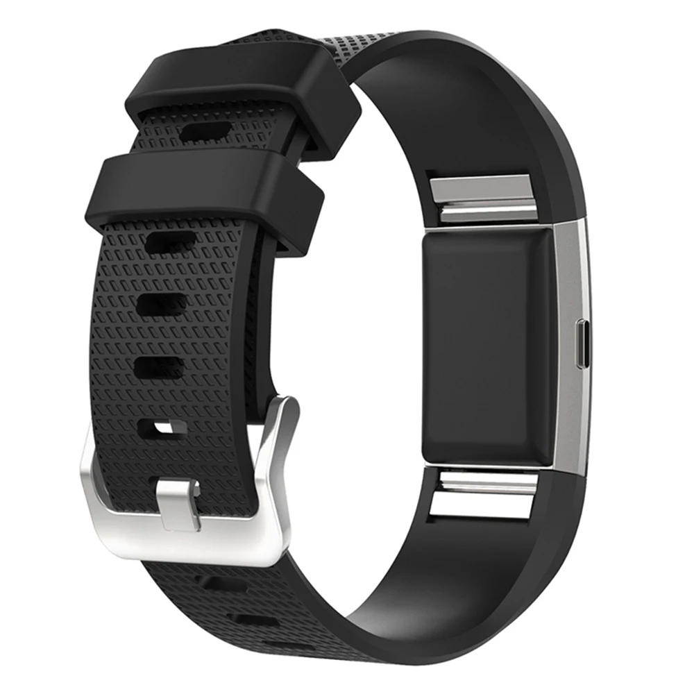 Сменный силиконовый ремешок для часов, браслет для Fitbit Charge 2, спортивные Смарт-часы, черный, белый ремешок для часов, ремешок для Fitbit 2