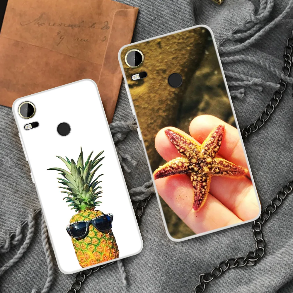 Модный чехол для задней крышки HTC Desire 10 Pro мягкий ТПУ телефона с рисунком D10