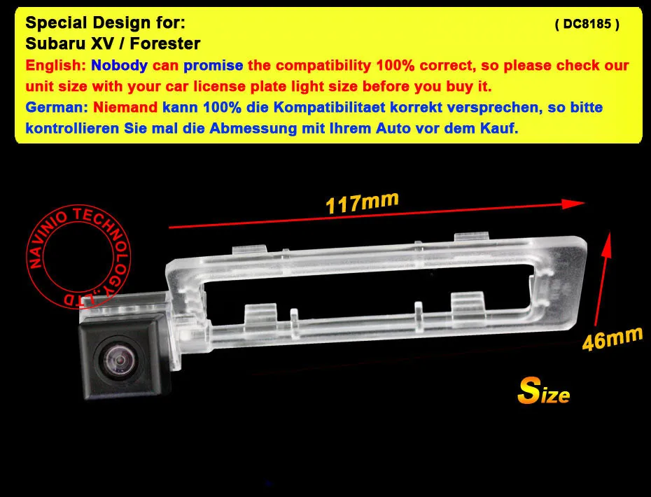 Для Subaru XV Forester Автомобильная камера заднего вида парковочная задняя NTSC PAL