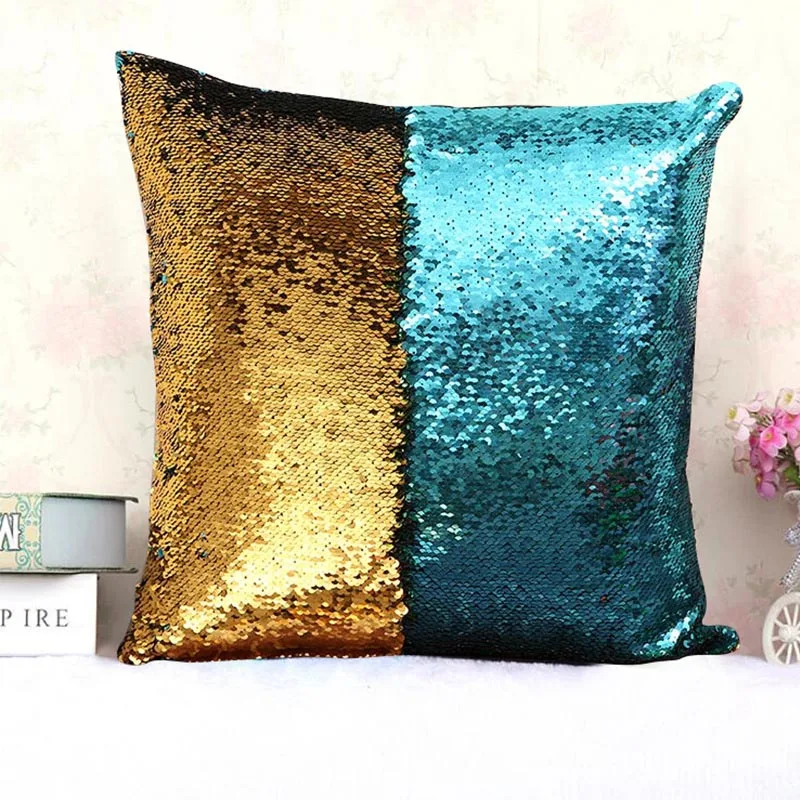 Poszewka 40x40 см блестящий чехол для подушки DIY меняющий цвет Fundas almohadones Подушка-чехол Золотой Серебряный Красный Черный