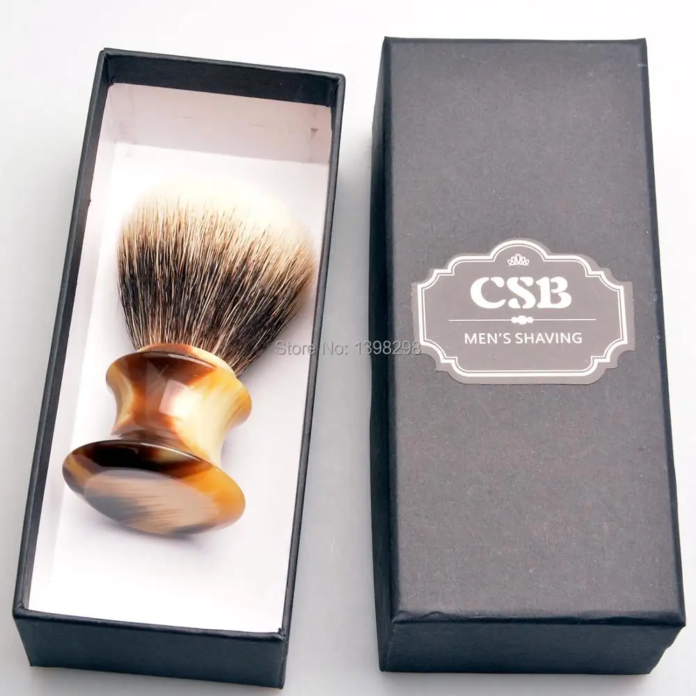 CSB HMW двойное Badger щетка для бритья волос с искусственной Роговая ручка бороды |