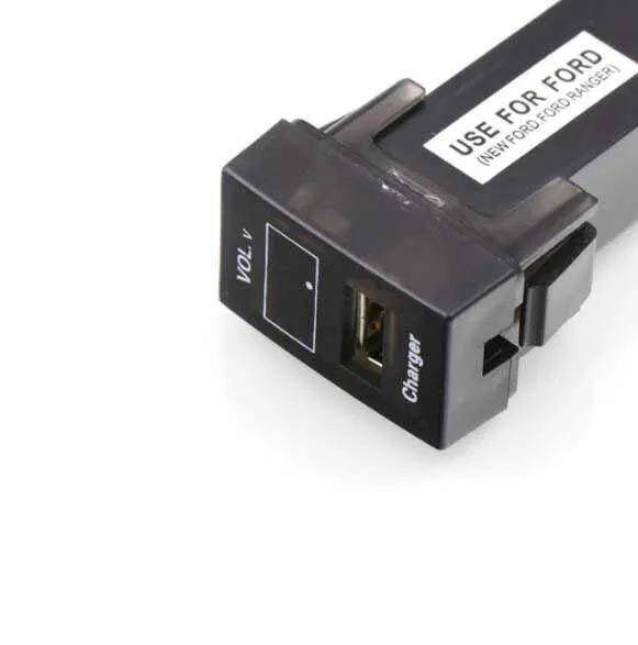 Автомобильное зарядное устройство с USB-интерфейсом и дисплеем напряжения для FORD /