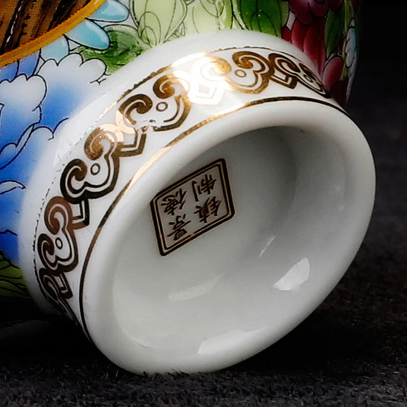80ml Jingdezhen Porcelain Vintage Color Enamel Flower Birds Teacup Kung Fu Tea Set Master cup Bowl Cup and Saucers Drinkware | Дом и сад