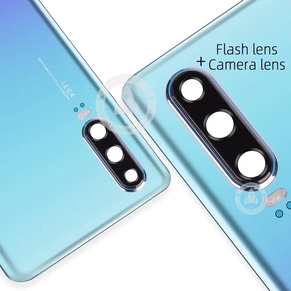 100% оригинальная стеклянная задняя дверь корпуса для Huawei P30 крышка с клейкой