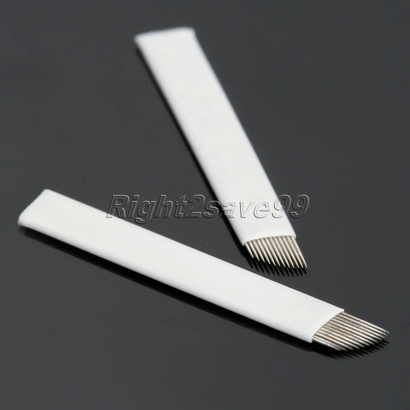 100 шт./лот 12 пин татуировочные иглы белые 3D микроблейдинг бровей Перманентный