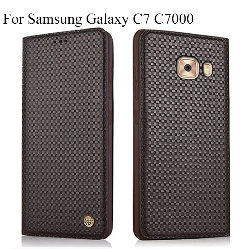 Чехол книжка из натуральной кожи для Samsung Galaxy C7 C 7 C700 C7000 чехол накладка 7000 700 SM