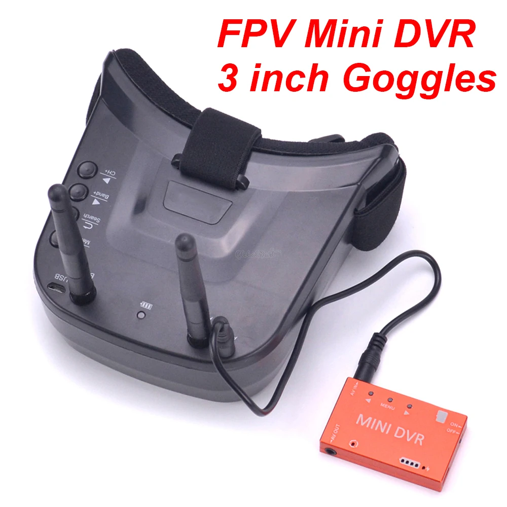 FPV 3 дюймовый дисплей 480*320 5 8G 40CH Мини очки со встроенной батареей 1200 мАч/мини DVR