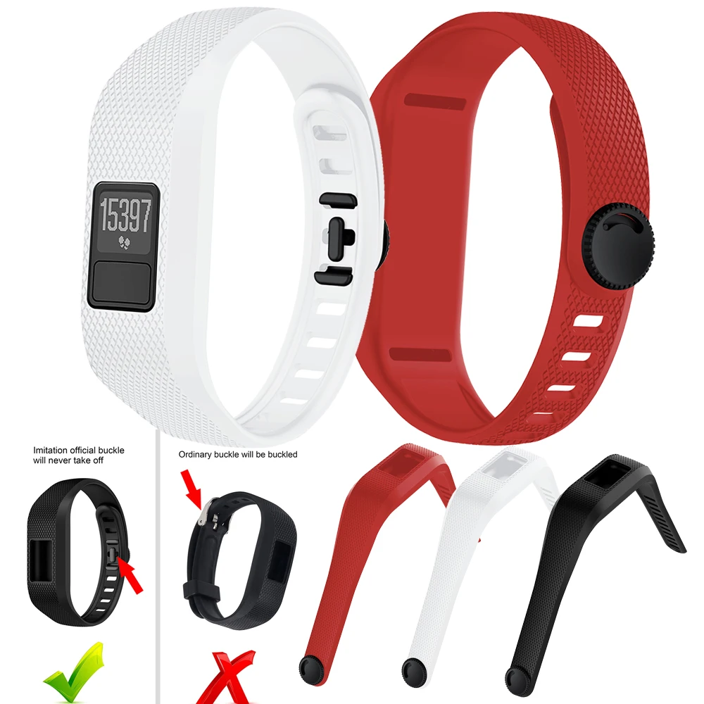 Официальный силиконовый браслет ремешок для часов Garmin Vivofit 3 силиконовые сменные
