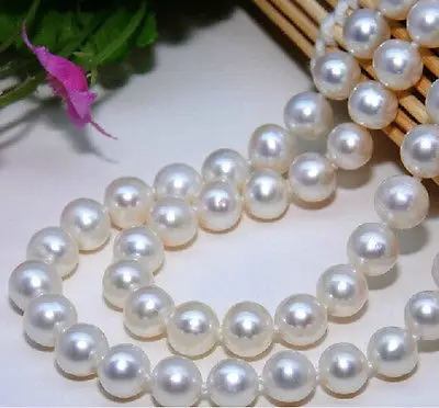 Beautiful elegant 8-9mm real White Akoya Cultured Pearl Necklace 18&quot | Украшения и аксессуары