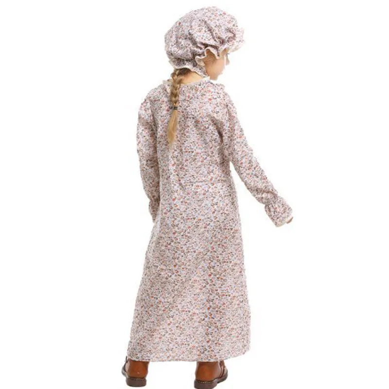 Kids Fairy Tale Little Red Riding Hood Wolf Grandmother Costumes Cosplay for Girls Halloween Game Idyllic Farm Apron | Тематическая