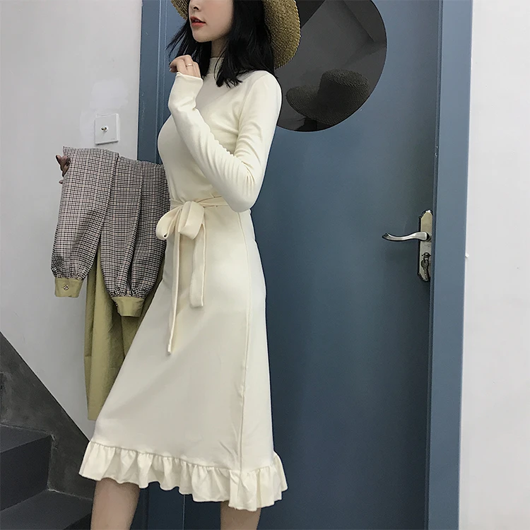 Женские платья винтажное женское платье Kawaii Ulzzang повседневное тонкое однотонное