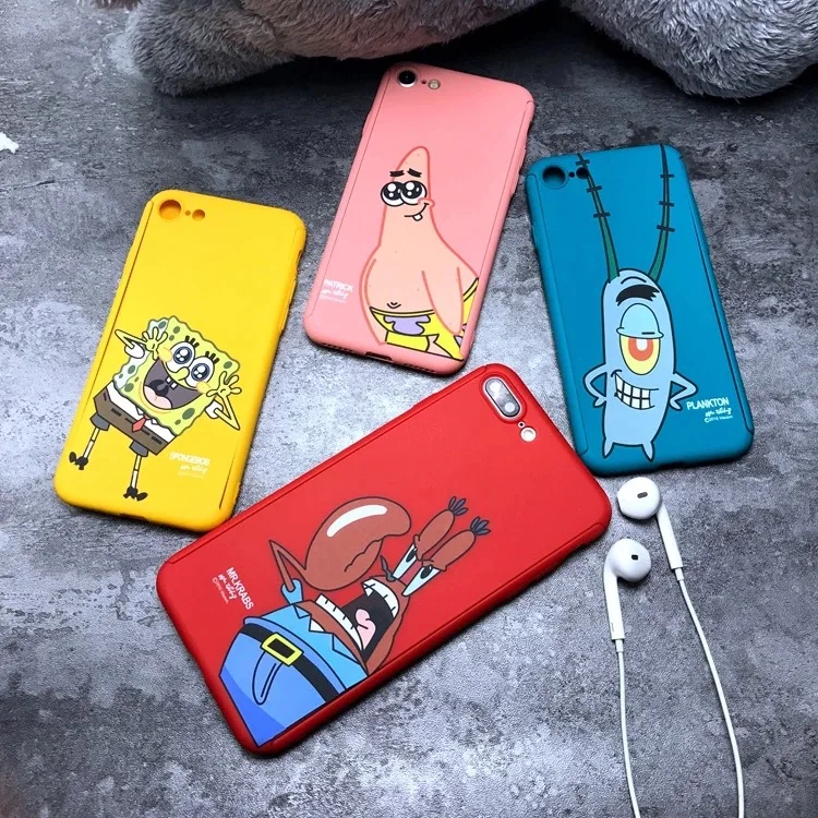 Мультяшный 360 Полный корпус защитный чехол для телефона Iphone 6 6s 7 8 Plus xs max xr задняя