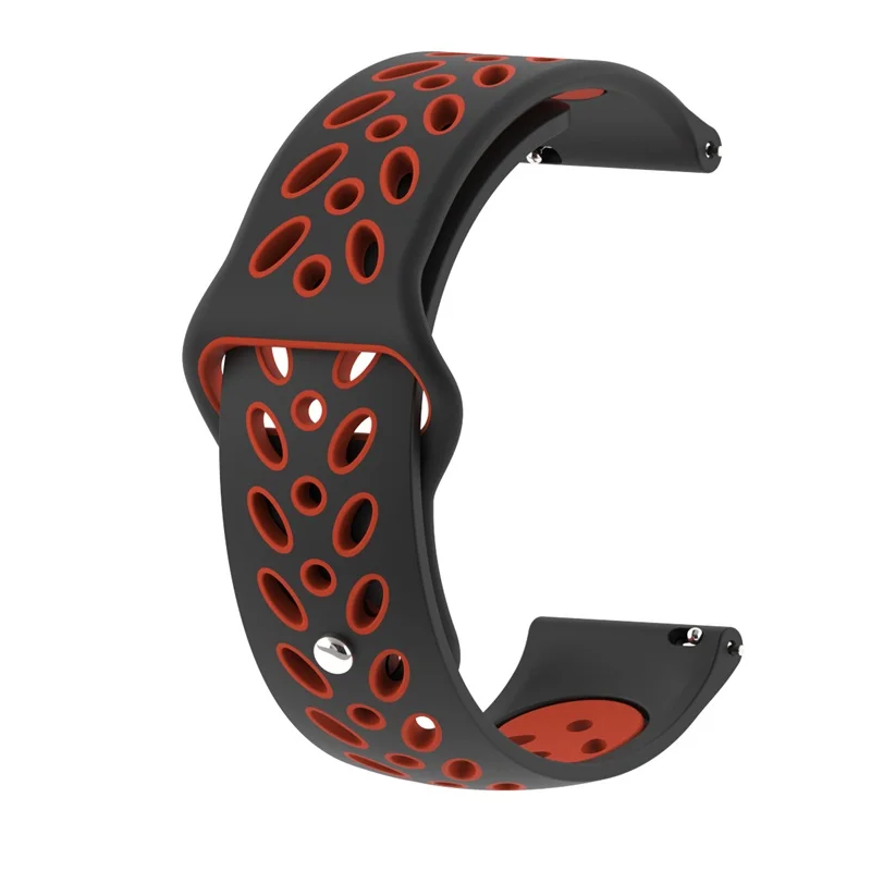 Black red FIFATA силиконовый ремешок на запястье для Xiaomi Huami Amazfit Bip Yout Смарт-часы для Garmin Vivoactive3 Smartwatch/samsung Galaxy - Цвет: Black red
