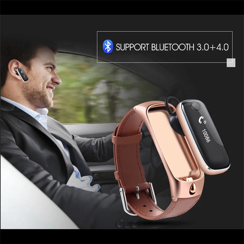 M6 плюс мода Bluetooth умный спортивный браслет Smartband кожаный наручный с трекером сна