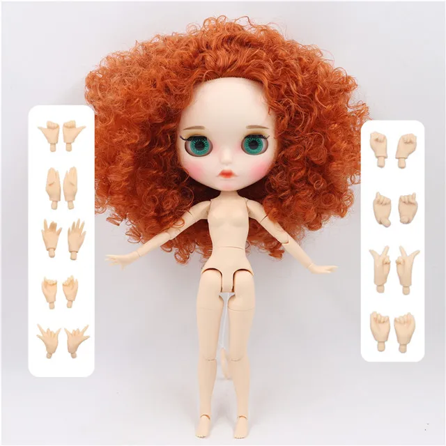 joint doll 1/6 bjd ледяная фабрика blyth кукла bjd шарнир тела белая кожа bjd 30 см матовый лица резные губы с бровей индивидуальные лица - Цвет: joint doll