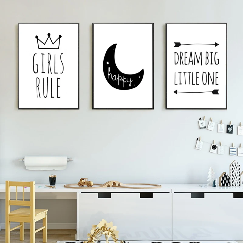 Dream Big Little One настенные художественные распечатки минималистское полотно