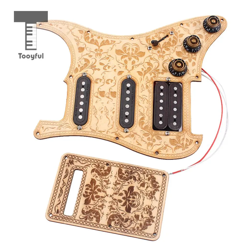 Tooyful Maple Wood SSH Prewired Alnico V Humbucker Pickguard набор царапин для сменный фиксатор