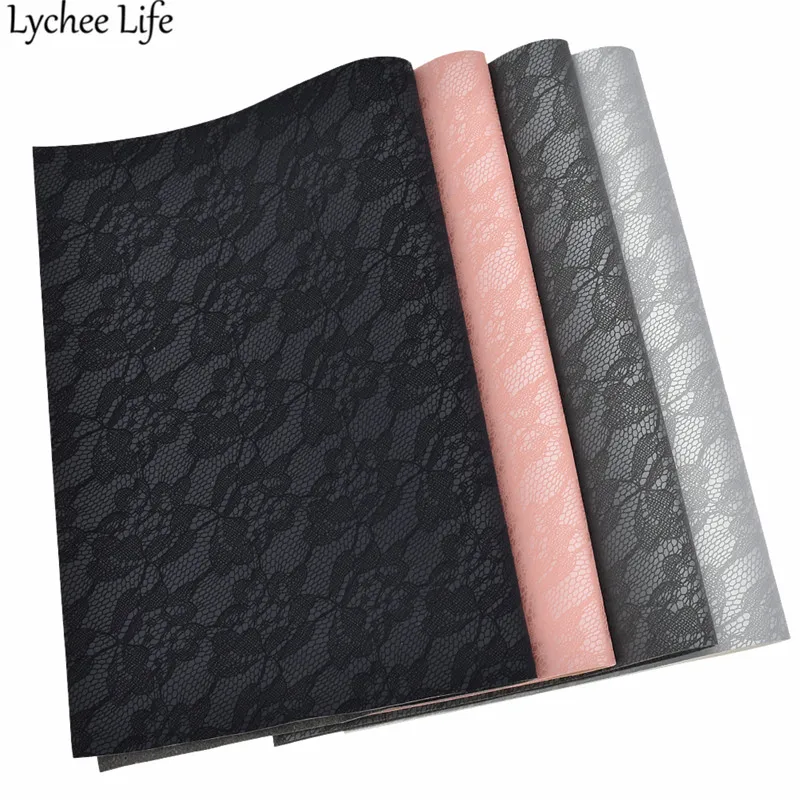Lychee Life 29x21 см кружево из искусственной кожи Ткань красочная Синтетическая кожа ручной работы Домашняя одежда текстильные принадлежности для шитья товары