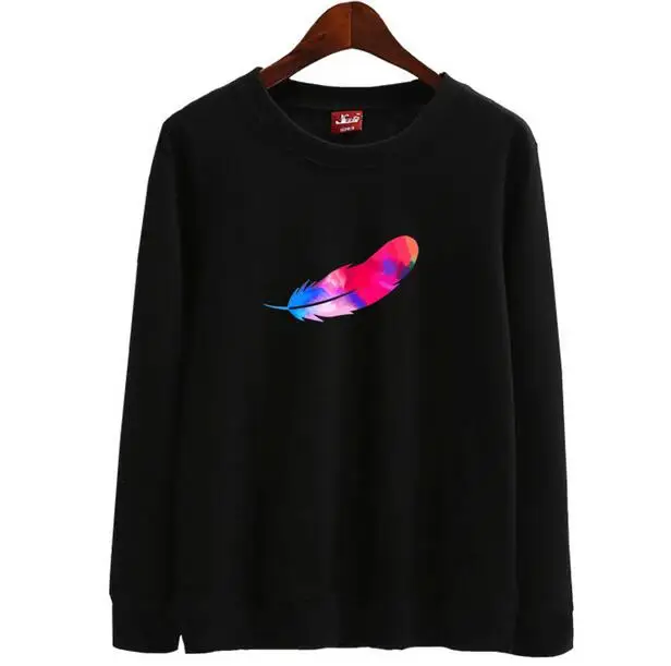 

Unisex got7 concert my swagger feather printing o neck pullover hoodies for i got7 kpop loose thin sweatshirt spring autumn